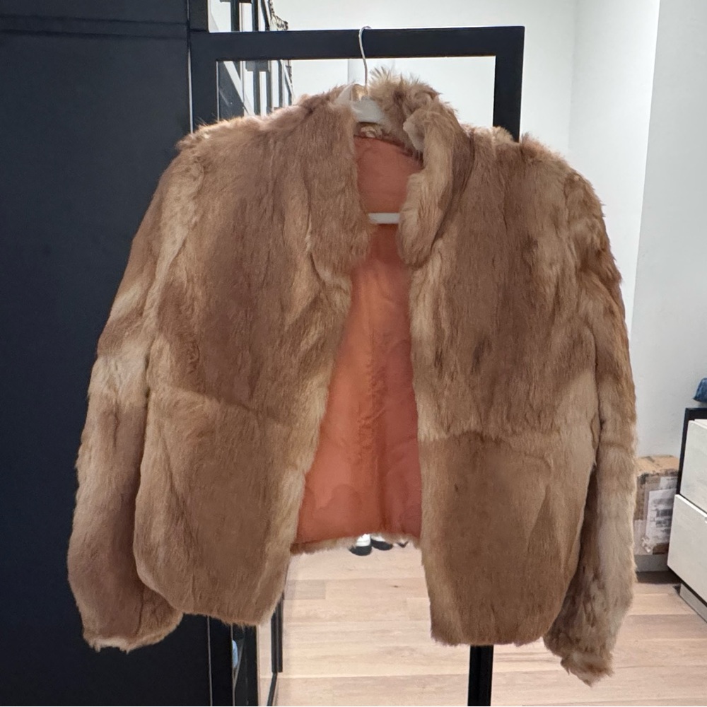 Vintage beaver fur cropped jacket